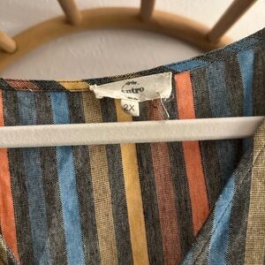 It has Pockets!! Adorable V Neck button down dress 2XL